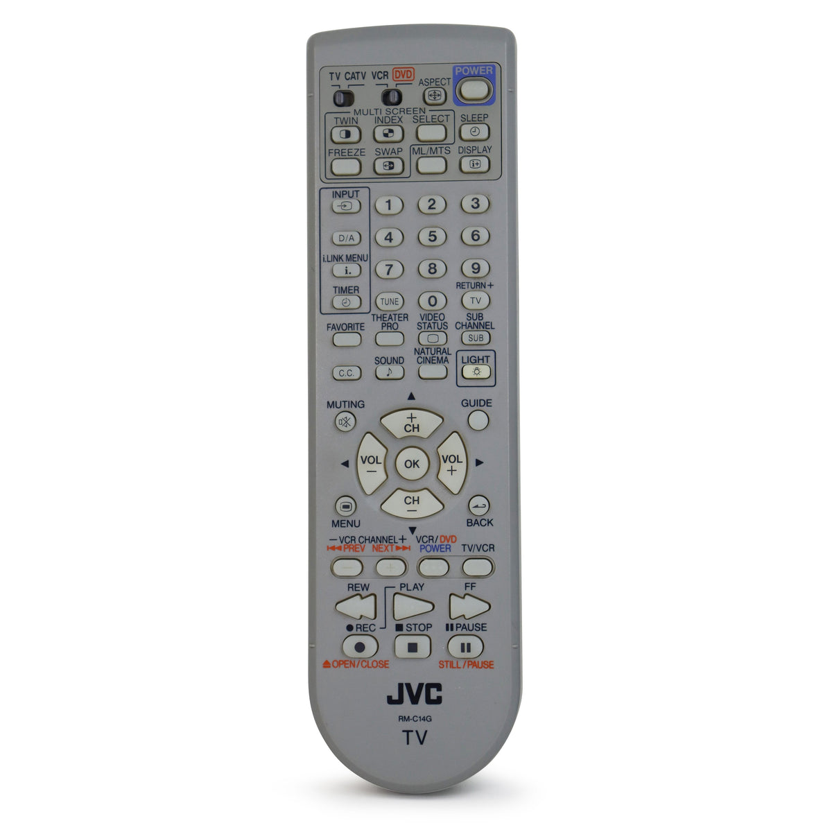 JVC RM-C14G Remote Control for TV Model HD-56FC97 and More — SpenCertified