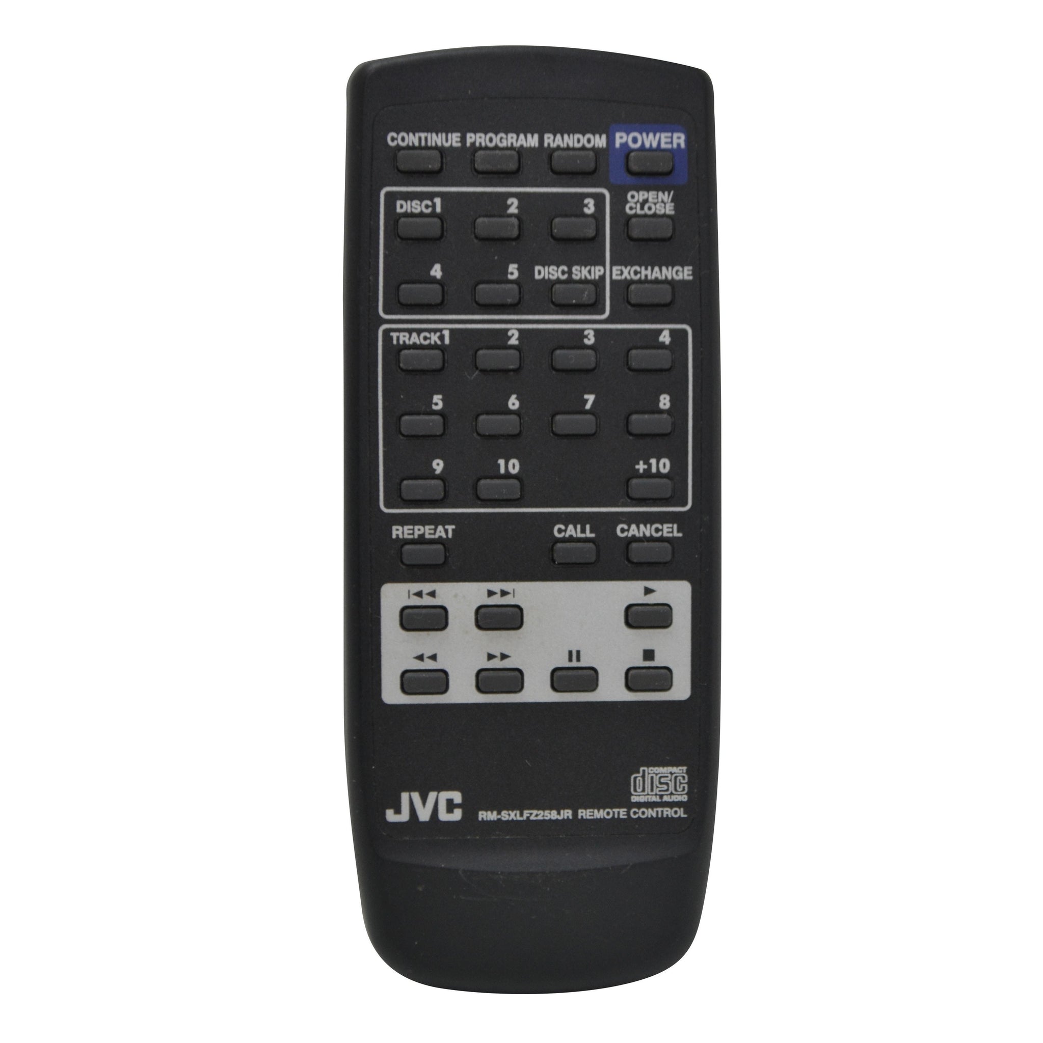 JVC Remote Control RMSXLFZ258JR for 5 Disc CD Player Changer XLFZ258
