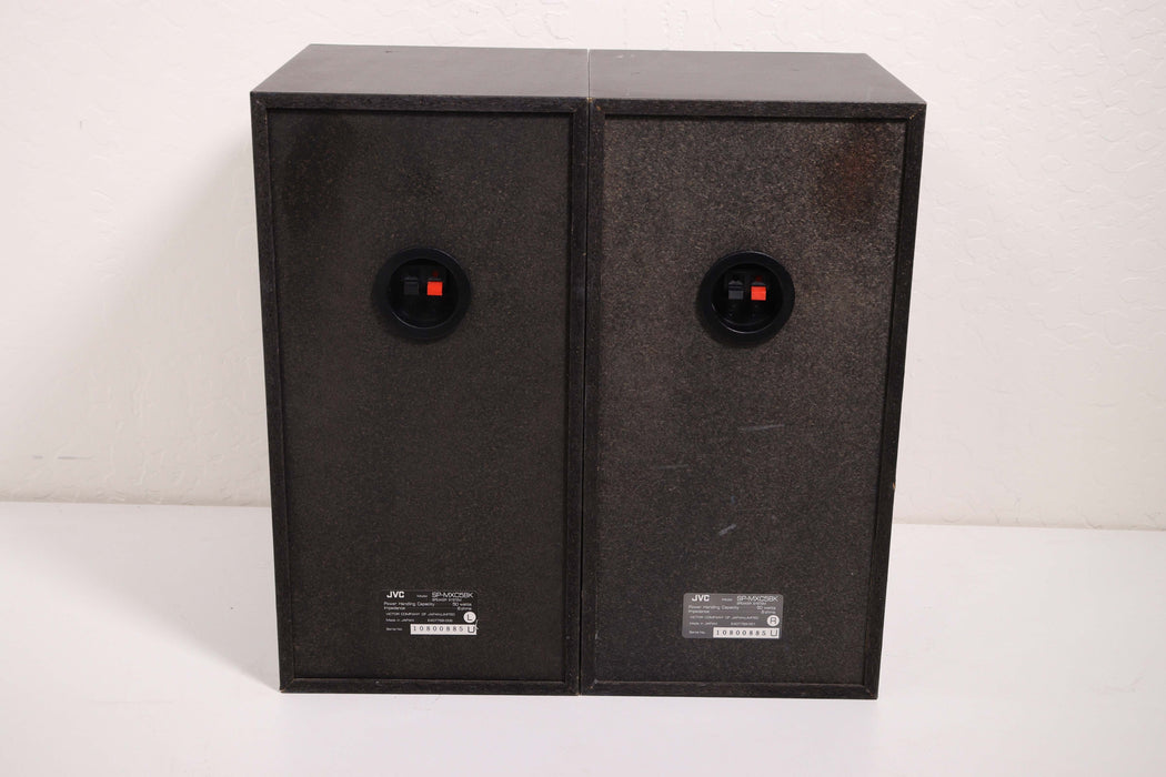 JVC SP-MXC5BK 3-Way Speaker System Small Bookshelf Pair Set 50 Watts 8 Ohms-Speakers-SpenCertified-vintage-refurbished-electronics