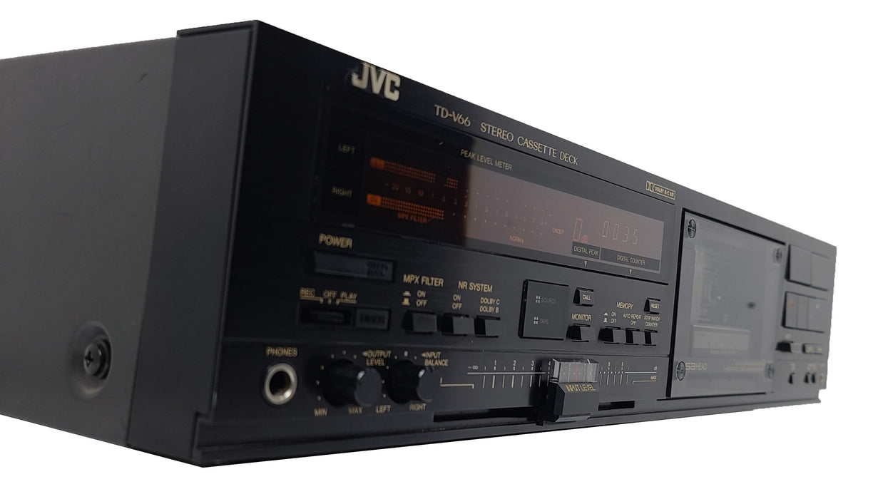 JVC TD-V66 3 Head Single Stereo Cassette Deck with Dolby B and C Noise Reduction-Electronics-SpenCertified-refurbished-vintage-electonics