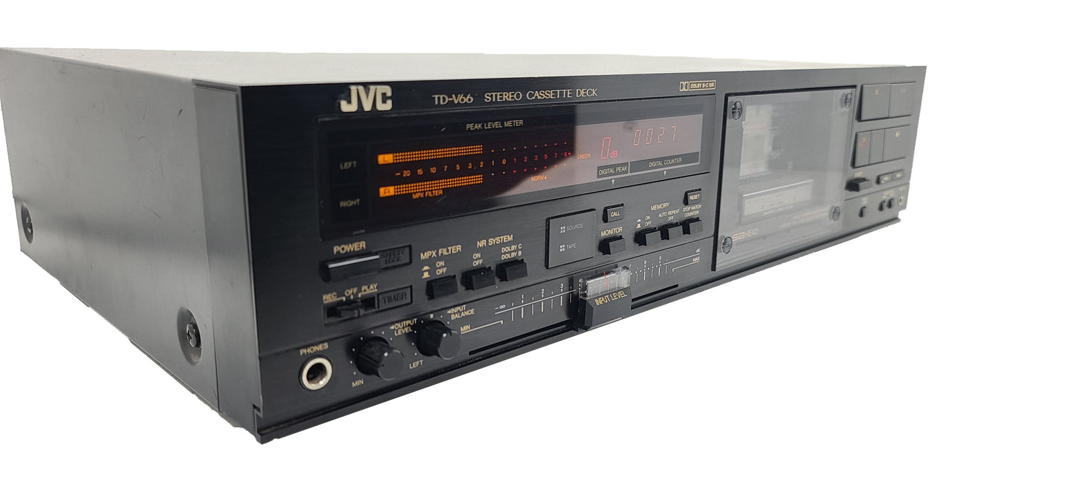 JVC TD-V66 3 Head Single Stereo Cassette Deck with Dolby B and C Noise Reduction-Electronics-SpenCertified-refurbished-vintage-electonics