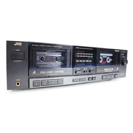JVC TD-W203 Dual Cassette Deck / Recorder-Electronics-SpenCertified-refurbished-vintage-electonics