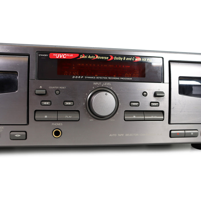 JVC TD-W217 Dual Deck Cassette Player/Recorder-Electronics-SpenCertified-refurbished-vintage-electonics