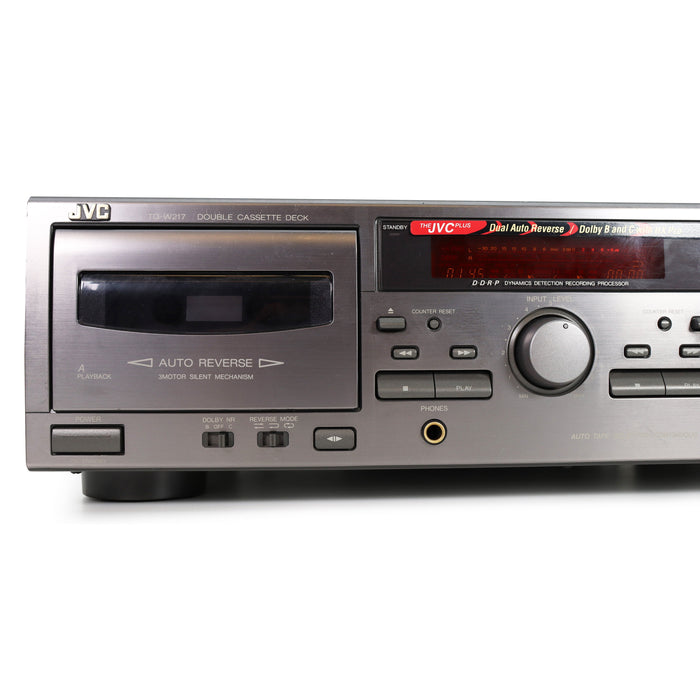 JVC TD-W217 Dual Deck Cassette Player/Recorder-Electronics-SpenCertified-refurbished-vintage-electonics