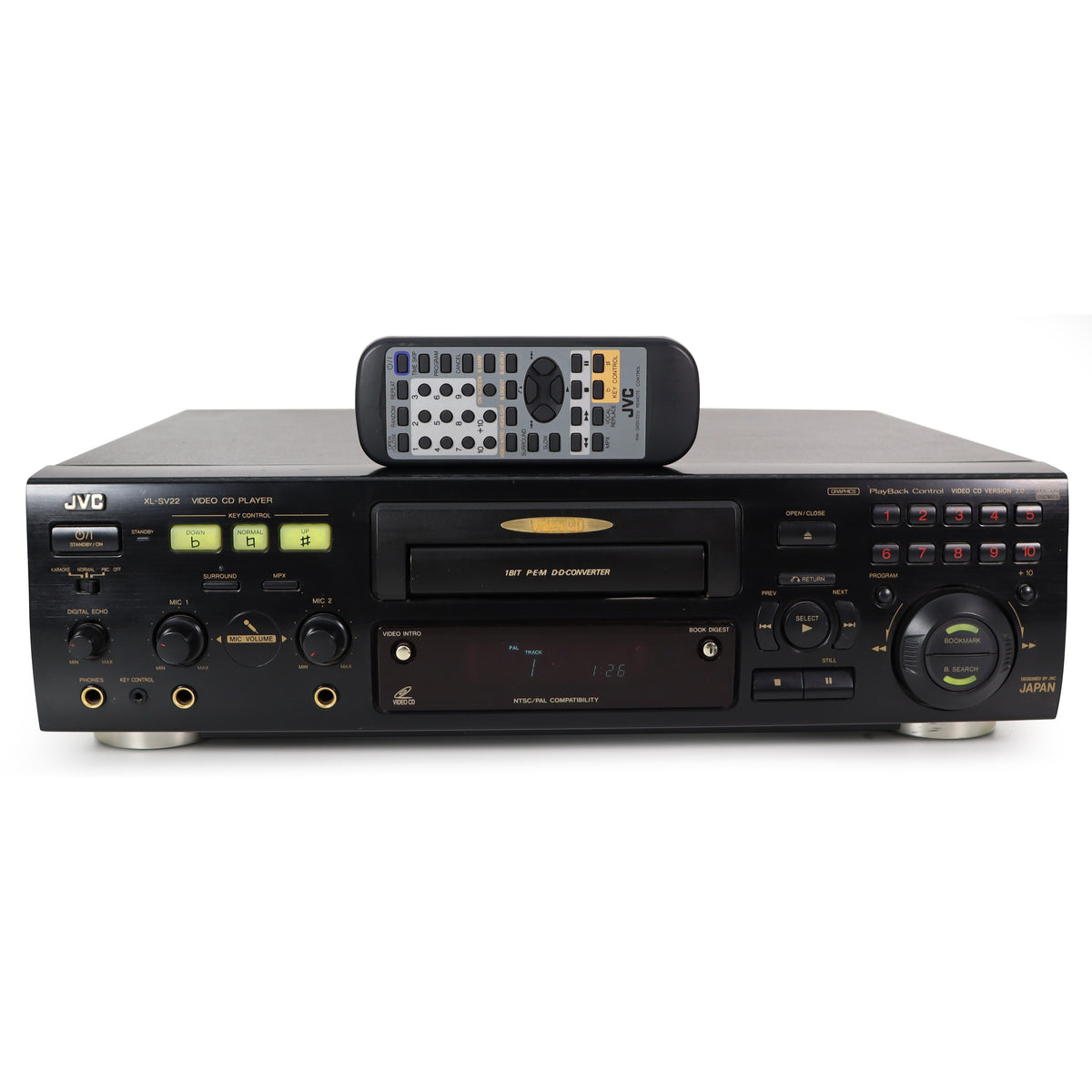 JVC XL-SV22BK Single Disc Karaoke Video CD Player CD+G VCD Dual