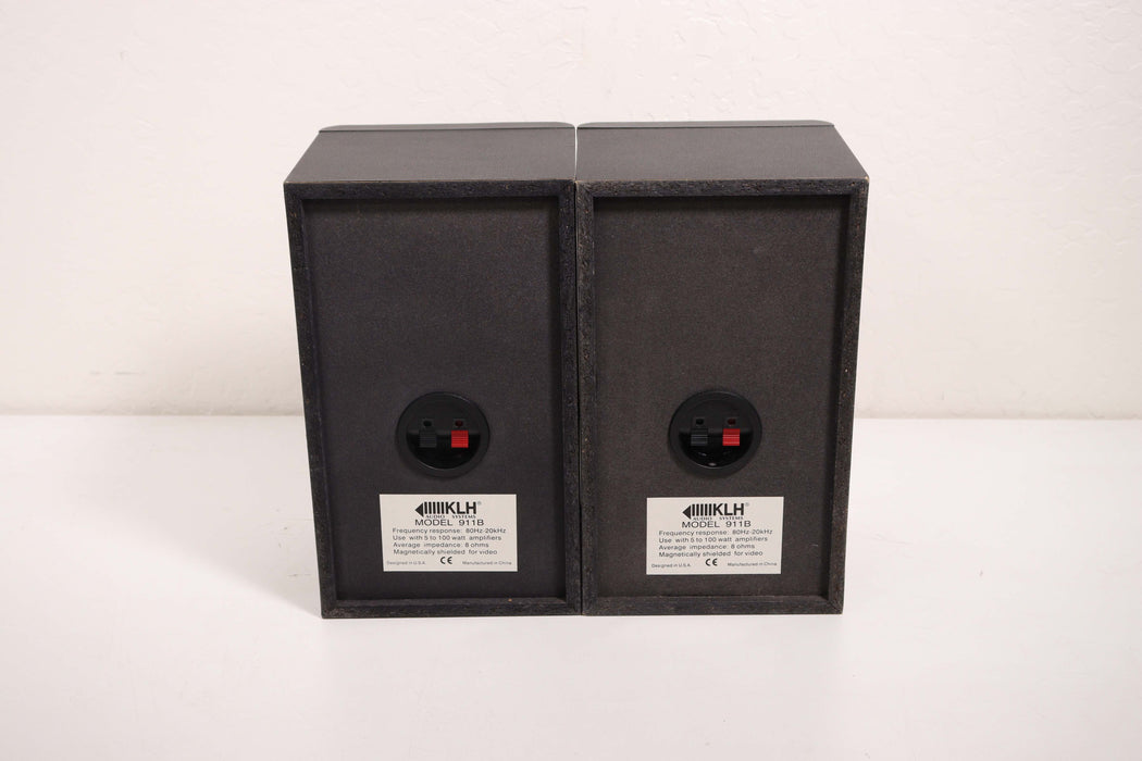 KLH Audio Systems 911B Small Bookshelf Speaker Pair (Cases Have Wear)-Speakers-SpenCertified-vintage-refurbished-electronics