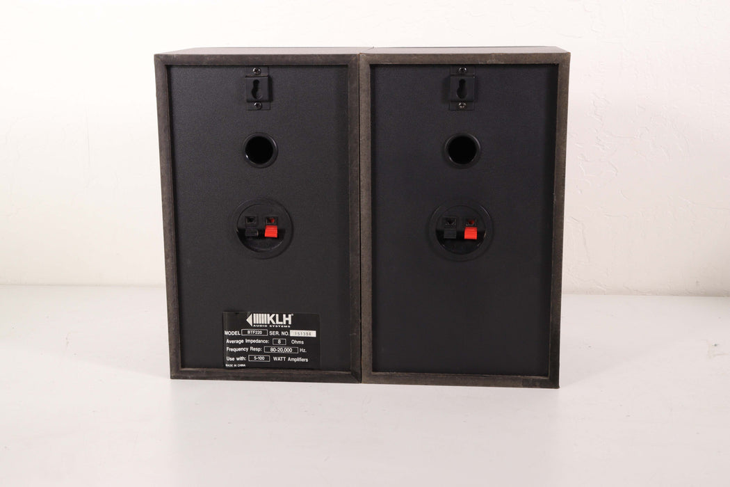 KLH BTF220 Bookshelf Speaker Pair Small Black-Speakers-SpenCertified-vintage-refurbished-electronics