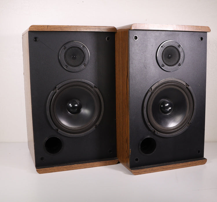 KLH Model 802 Bookshelf Speaker Pair Wood Grain-Speakers-SpenCertified-vintage-refurbished-electronics