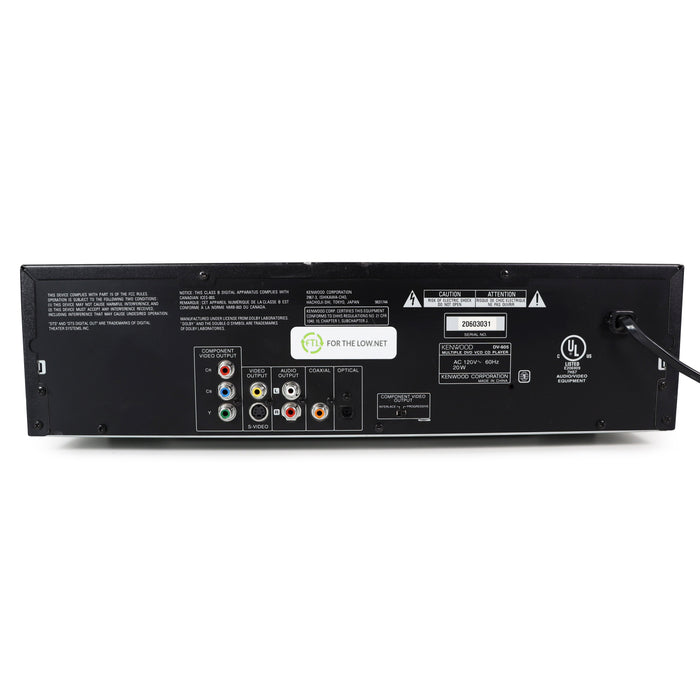 Kenwood DV-605 5-Disc Carousel DVD Changer-Electronics-SpenCertified-refurbished-vintage-electonics