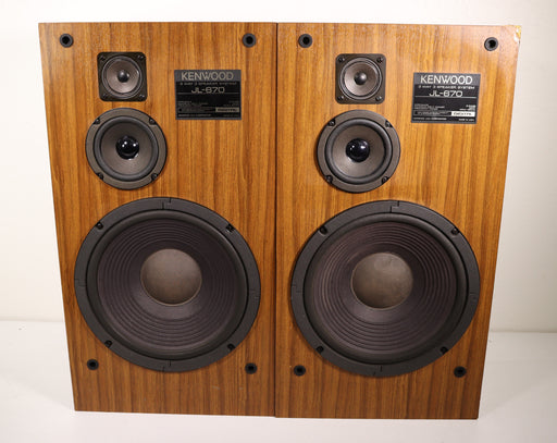 Kenwood JL-670 3-Way Speaker System Pair 8 Ohms 140 Watts-Speakers-SpenCertified-vintage-refurbished-electronics