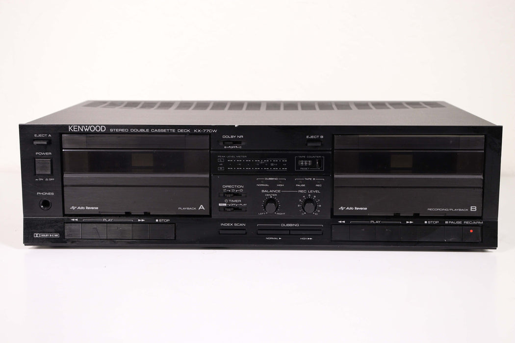 Kenwood KX-77CW Stereo Cassette Deck Dual Tape System-Cassette Players & Recorders-SpenCertified-vintage-refurbished-electronics