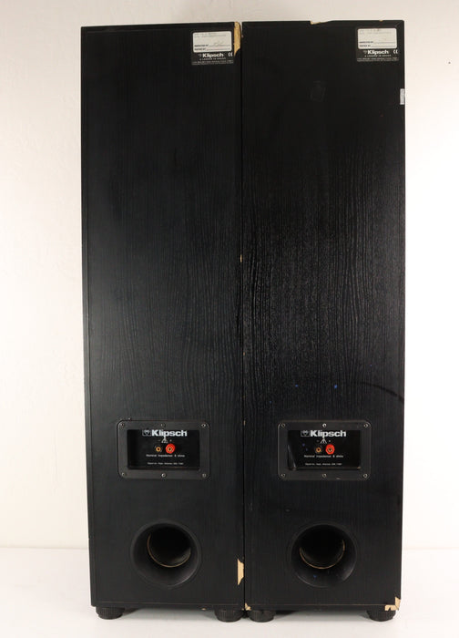 Klipsch KSF 10.5 Black Tower Speaker Pair with Horns-Speakers-SpenCertified-vintage-refurbished-electronics