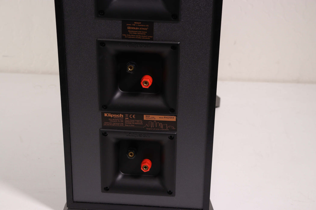 Klipsch R-625FA Speaker Tower Pair Set Dolby Atmos 100 Watts 8 Ohms-Speakers-SpenCertified-vintage-refurbished-electronics