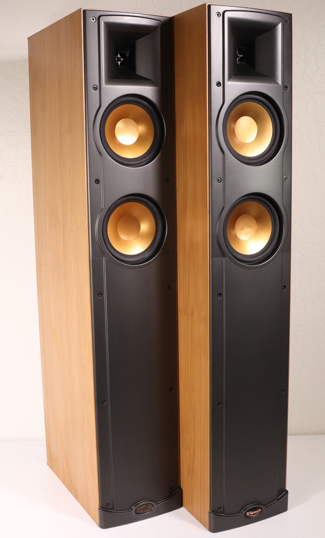 Klipsch RF15 Cherry Tower Speaker Pair 3 Way Horn Tweeter Stereo Audio