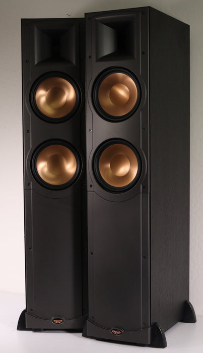 Klipsch RF82 IV Black Tower Speakers 8 Ohm 150 Watts (Pair)-Speakers-SpenCertified-vintage-refurbished-electronics