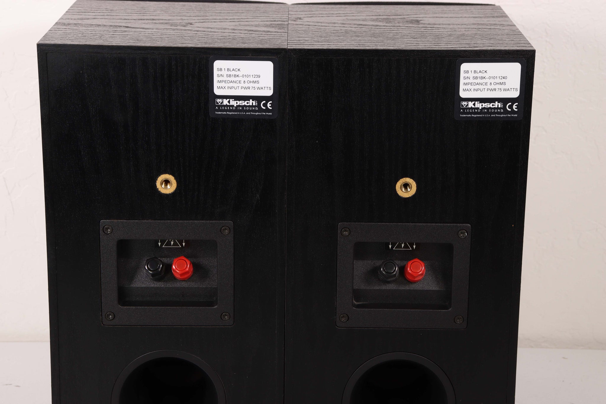 Klipsch SB1 Black Small Bookshelf Speaker Pair Set