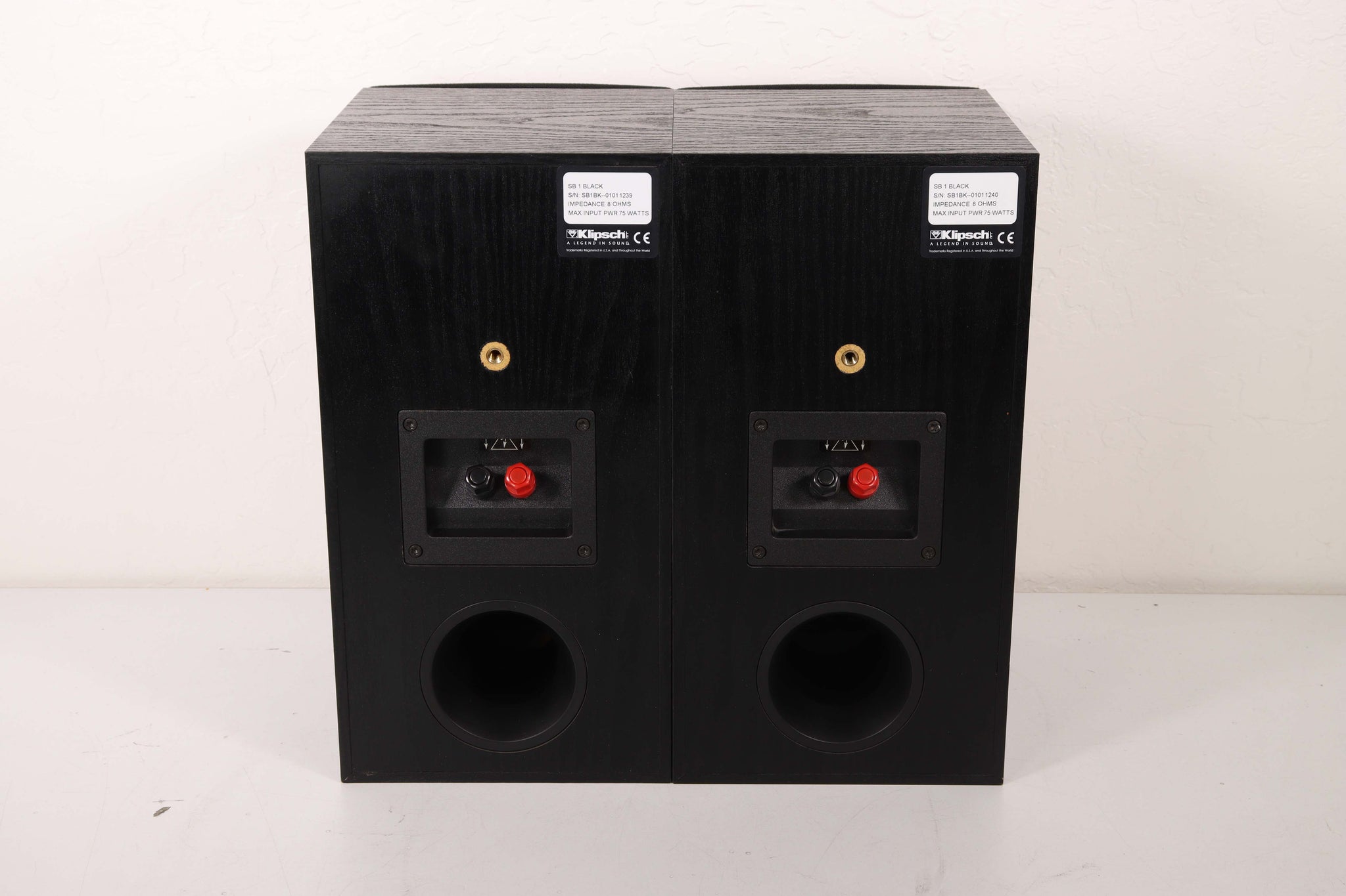 Klipsch SB1 Black Small Bookshelf Speaker Pair Set