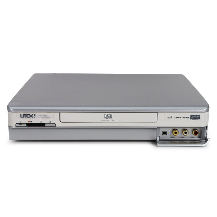 LITEON LVW-1105HC White Single Disc DVD+R/RW DVD-R/RW DVD Player/Recorder w/ VCR Plus Dolby Digital Recording WMA Divx MPEG4-Electronics-SpenCertified-refurbished-vintage-electonics