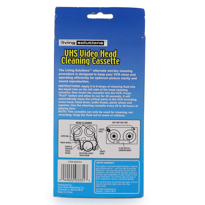 Living Solutions Video Head Cleaning Cassette-Electronics-SpenCertified-refurbished-vintage-electonics