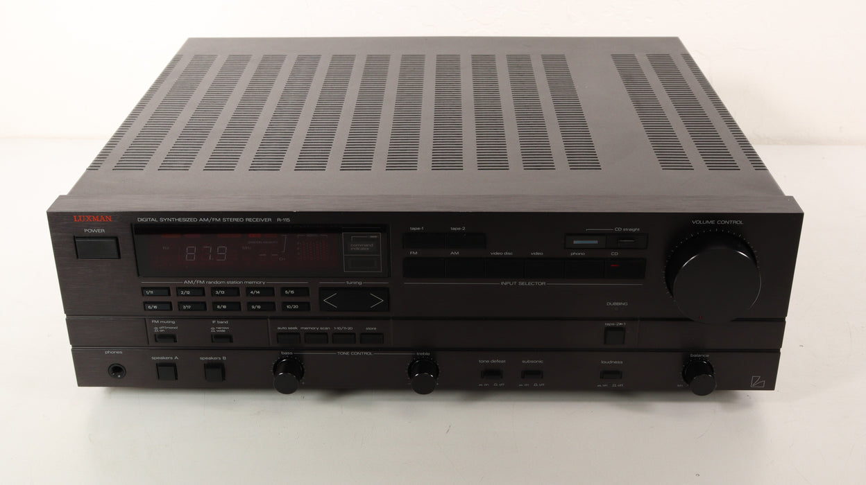 Luxman R-115 Digital Synthesized AM/FM Stereo Receiver-Audio Amplifiers-SpenCertified-vintage-refurbished-electronics