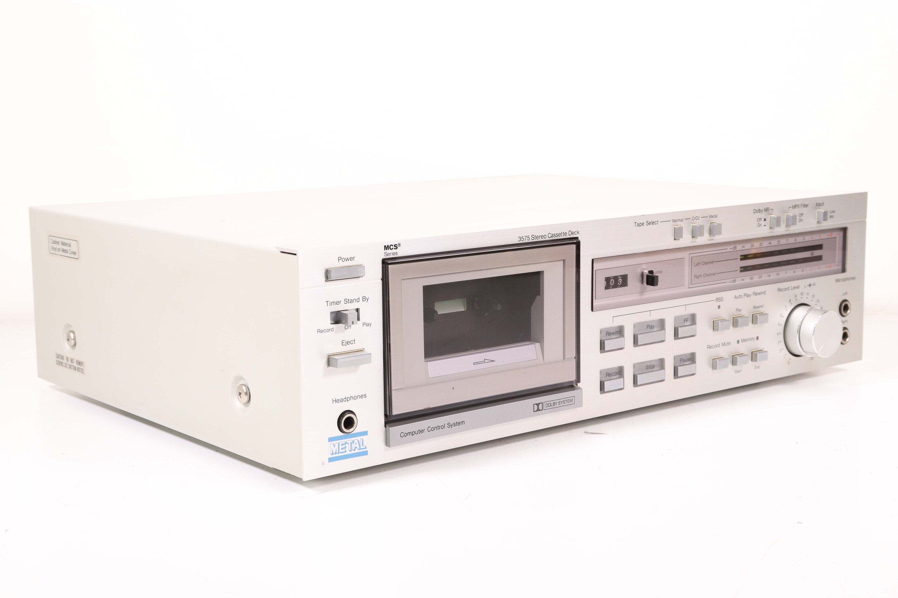 MCS 3575 Stereo Cassette Deck Single Player and Recorder — SpenCertified