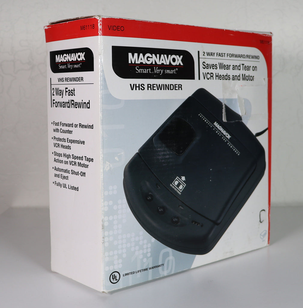 Magnavox 2-Way VHS Rewinder M61118 Saves Wear On Your VCR