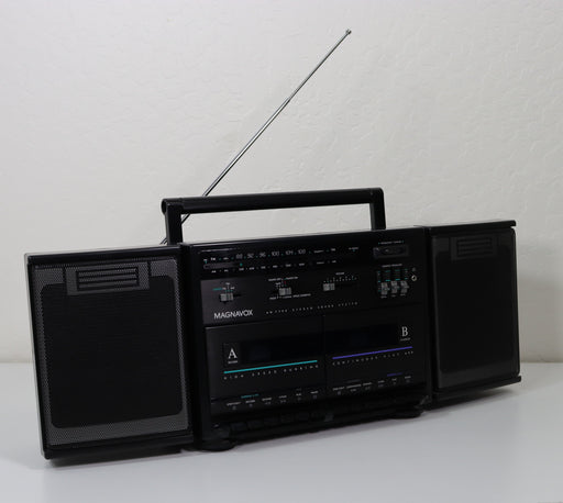 Magnavox AW 7790 Stereo Sound System Portable Dual Cassette Player Recorder Boombox EQ AM FM Radio-Cassette Players & Recorders-SpenCertified-vintage-refurbished-electronics