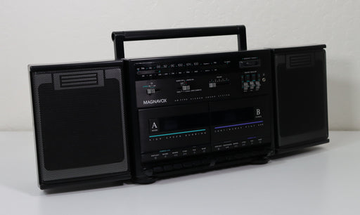 Magnavox AW 7790 Stereo Sound System Portable Dual Cassette Player Recorder Boombox EQ AM FM Radio-Cassette Players & Recorders-SpenCertified-vintage-refurbished-electronics