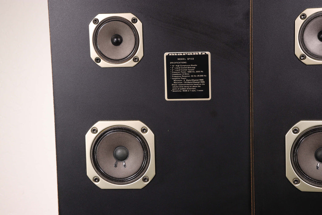 Marantz SP103 3 Way Slim Tower Speaker Pair 10" Woofer 8 Ohms 5-130 Watts-Speakers-SpenCertified-vintage-refurbished-electronics