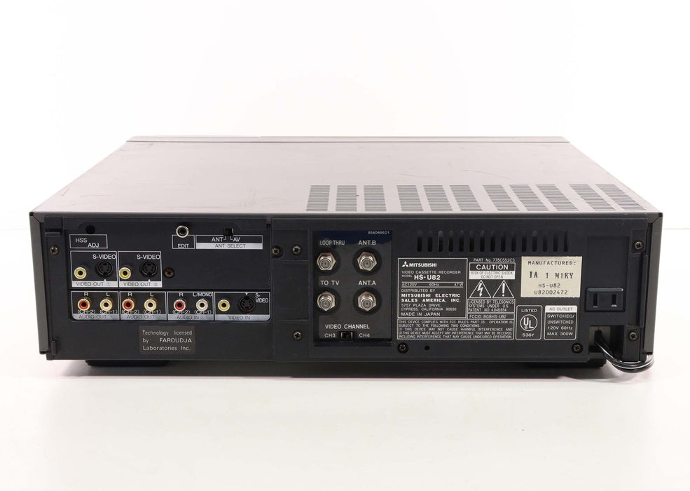 Mitsubishi HS-U82 VCR VHS Player (As is, has many problems) (No Remote)-VCRs-SpenCertified-vintage-refurbished-electronics