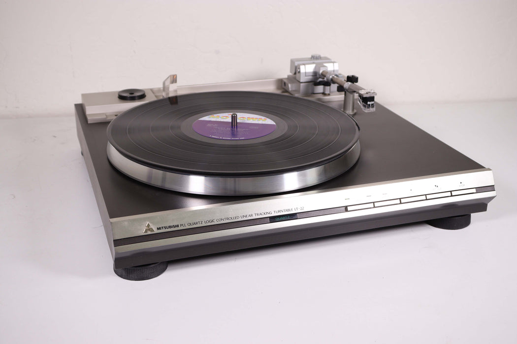 Mitsubishi LT-22 PLL Quartz Logic Controlled Linear Tracking Turntable-Turntables & Record Players-SpenCertified-vintage-refurbished-electronics