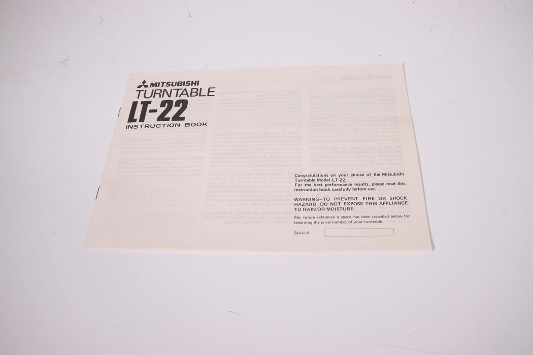 Mitsubishi LT-22 PLL Quartz Logic Controlled Linear Tracking Turntable-Turntables & Record Players-SpenCertified-vintage-refurbished-electronics