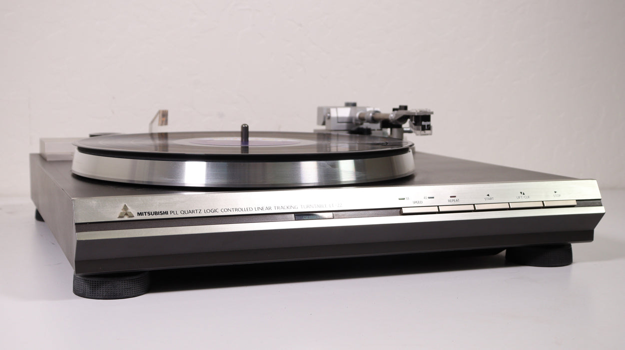 Mitsubishi LT-22 PLL Quartz Logic Controlled Linear Tracking Turntable-Turntables & Record Players-SpenCertified-vintage-refurbished-electronics