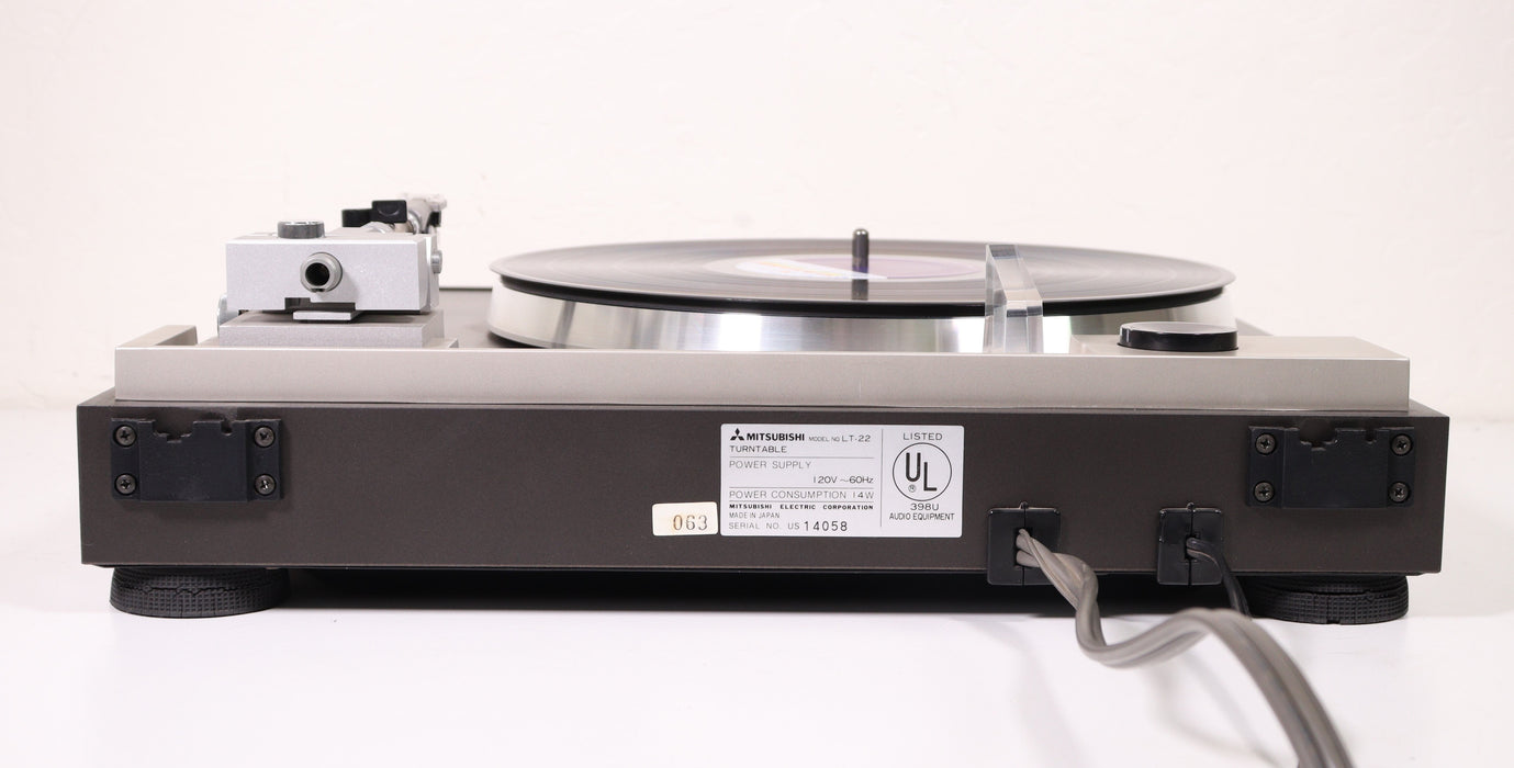 Mitsubishi LT-22 PLL Quartz Logic Controlled Linear Tracking Turntable-Turntables & Record Players-SpenCertified-vintage-refurbished-electronics