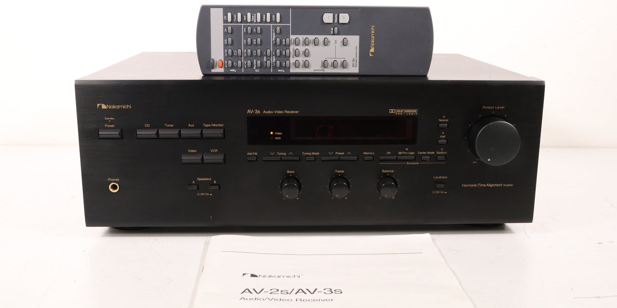 Nakamichi AV-3s オーディオビデオレシーバー 本体 Nakamichi AV-3s Receiver Audio/Video AM/FM Radio — SpenCertified