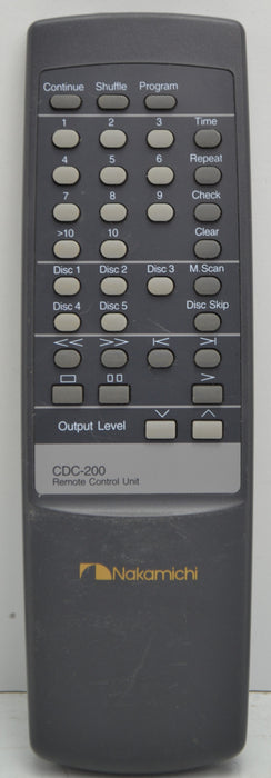 Nakamichi - CDC-200 - Remote Control Unit - 5 Disc CD Changer-Remote-SpenCertified-refurbished-vintage-electonics