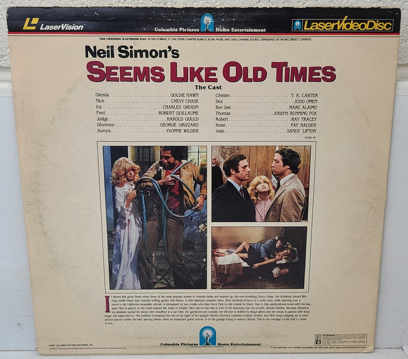 Neil Simon's Seems Like Old Times LaserDisc Movie-Electronics-SpenCertified-refurbished-vintage-electonics