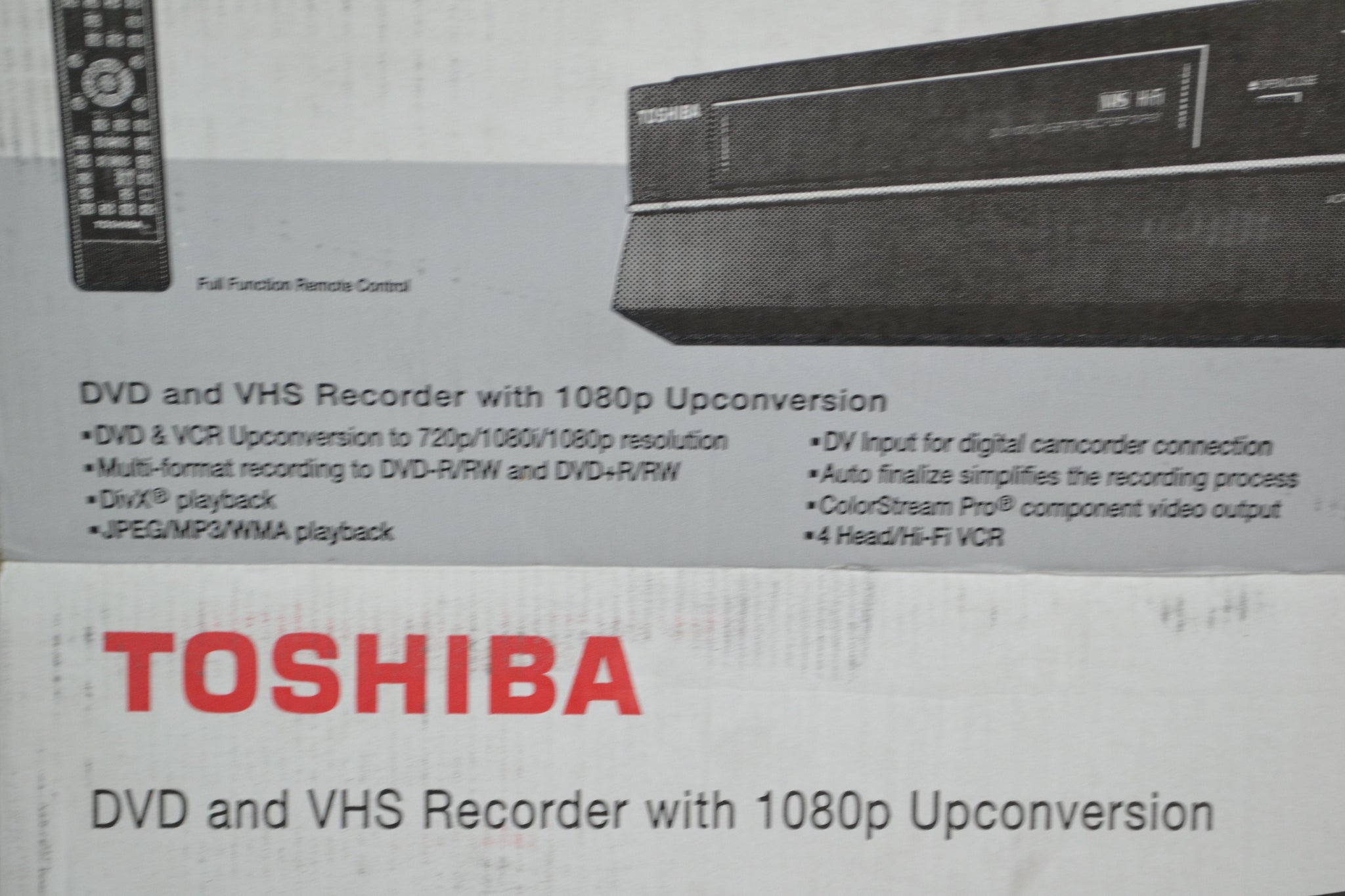 New Toshiba DVR620 VHS to DVD Converter and VHS Player with 1080p HDMI