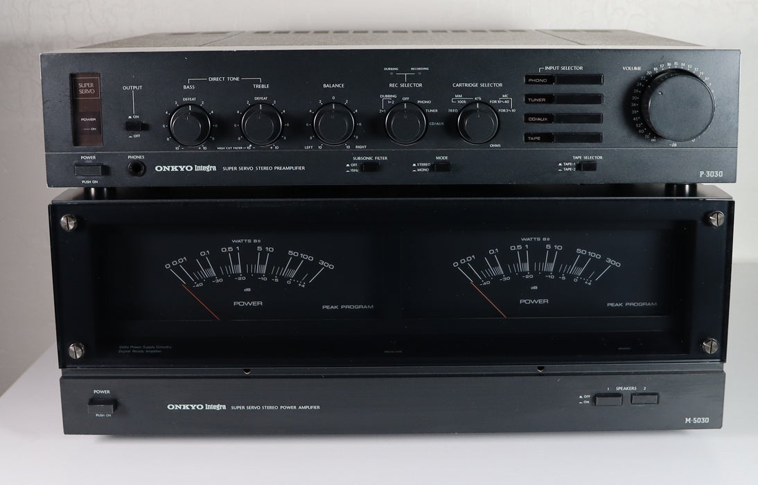 ONKYO Integra M-5030 Super Servo Stereo Power Amplifier Delta Power Supply Circuitry-Phono Preamps-SpenCertified-vintage-refurbished-electronics