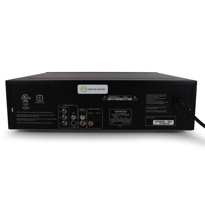 Onkyo DV-CP500 5 Disc Carousel DVD Changer-Electronics-SpenCertified-refurbished-vintage-electonics