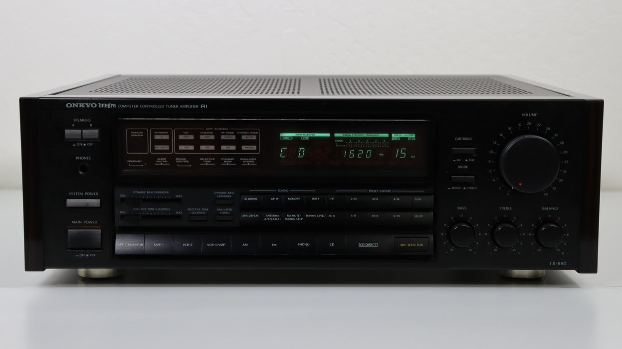 Onkyo Integra TX-890 Computer Controlled Tuner Amplifier Home Stereo Receiver (Classy and Cool Look)-Audio & Video Receivers-SpenCertified-vintage-refurbished-electronics