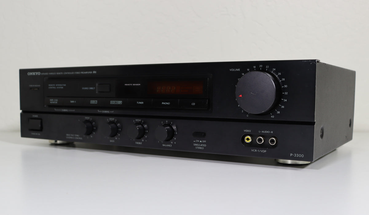 Onkyo P-3300 Stereo Preamplifier R1-Phono Preamps-SpenCertified-vintage-refurbished-electronics