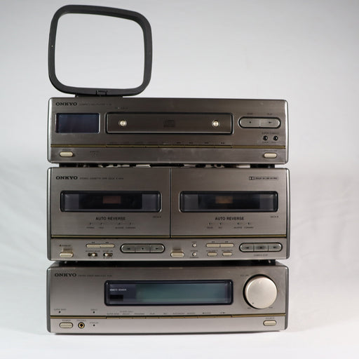 Onkyo PCS-05 Stereo Mini Shelf System CD/Dual Cassette/Amplifier/AM-FM Tuner-Electronics-SpenCertified-refurbished-vintage-electonics