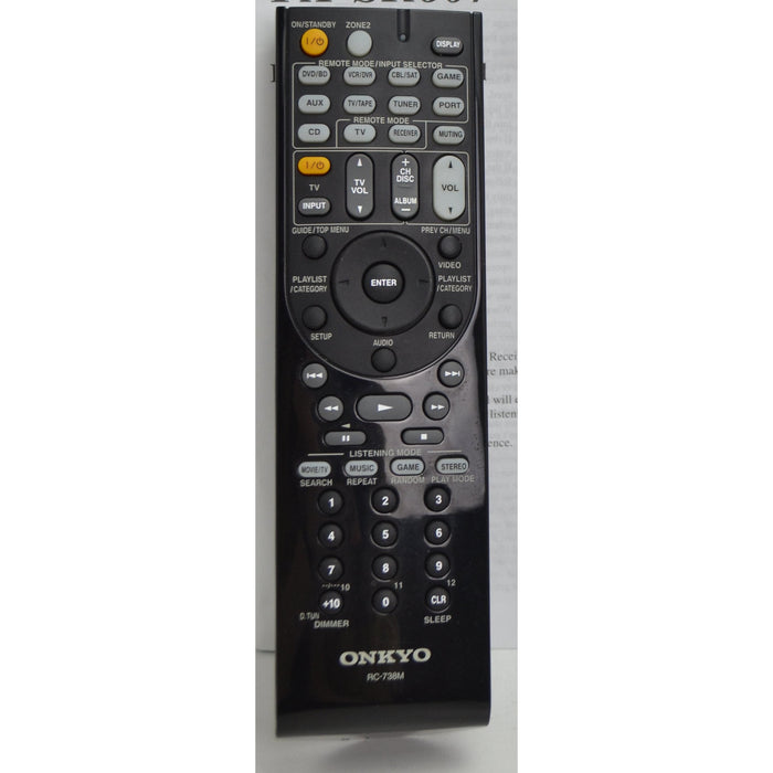 Onkyo RC-738M TX-SR607 Audio Video Receiver Remote Control ONLY-Remote-SpenCertified-vintage-refurbished-electronics