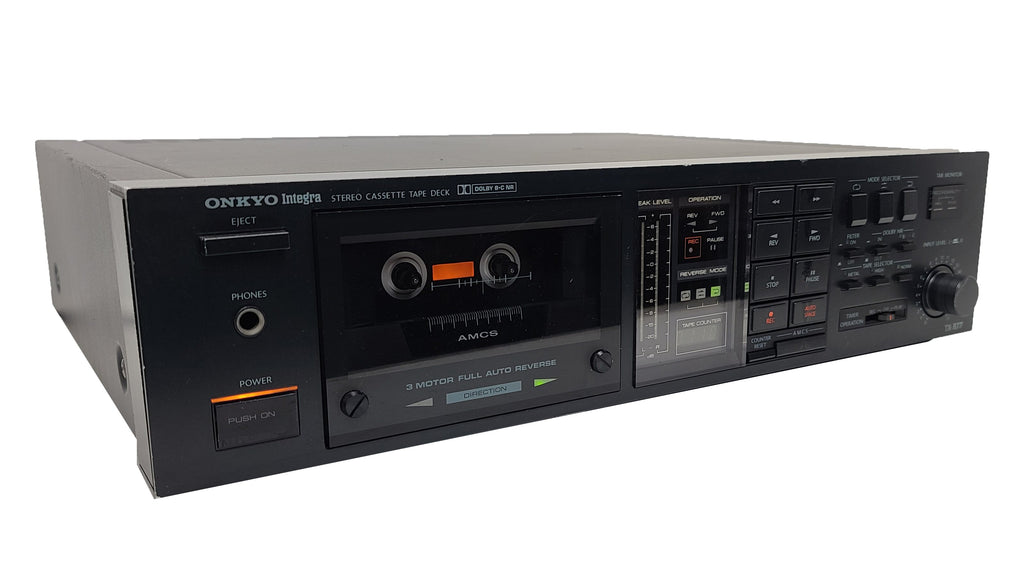 Platine Cassette Onkyo TA 240 – Hi-Fi Vintage – Aluminium Brossé Doré – Occasion