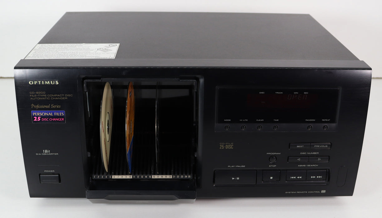 Optimus CD-8200 25-Disc File-Type CD Changer-Electronics-SpenCertified-refurbished-vintage-electonics