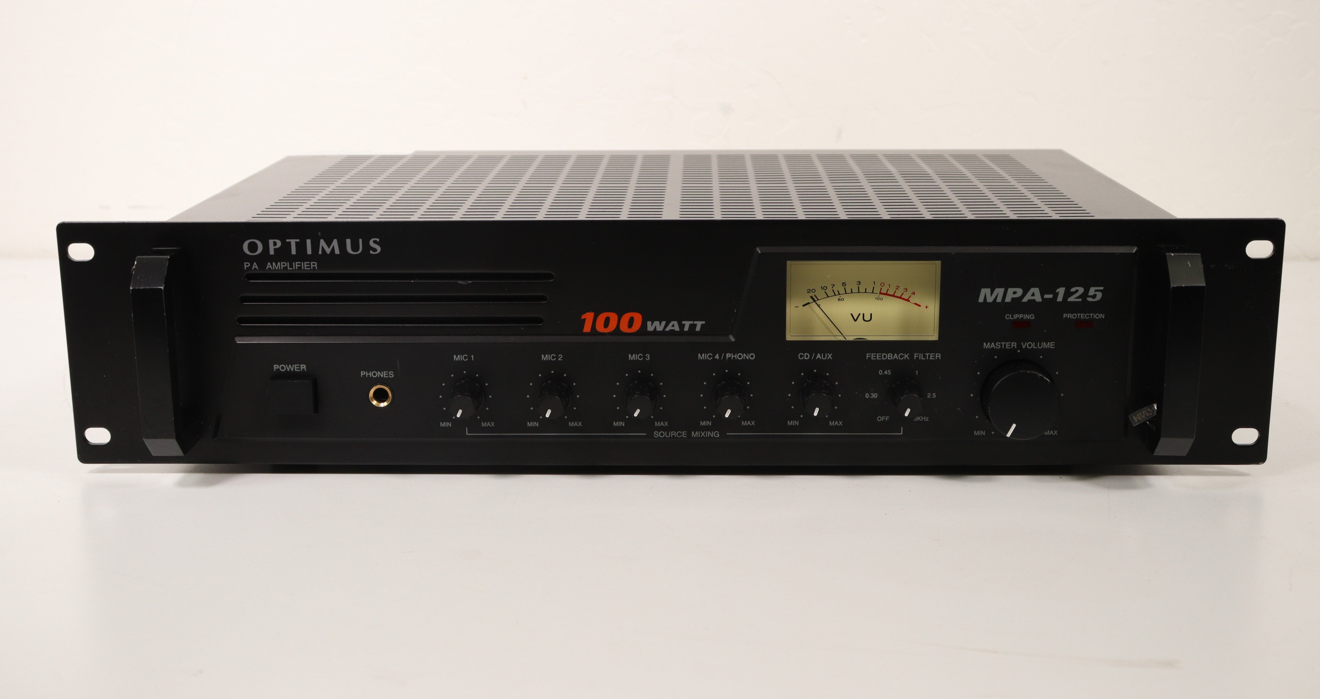 Optimus PA Amplifier MPA-125 100 Watt Microphone System — SpenCertified