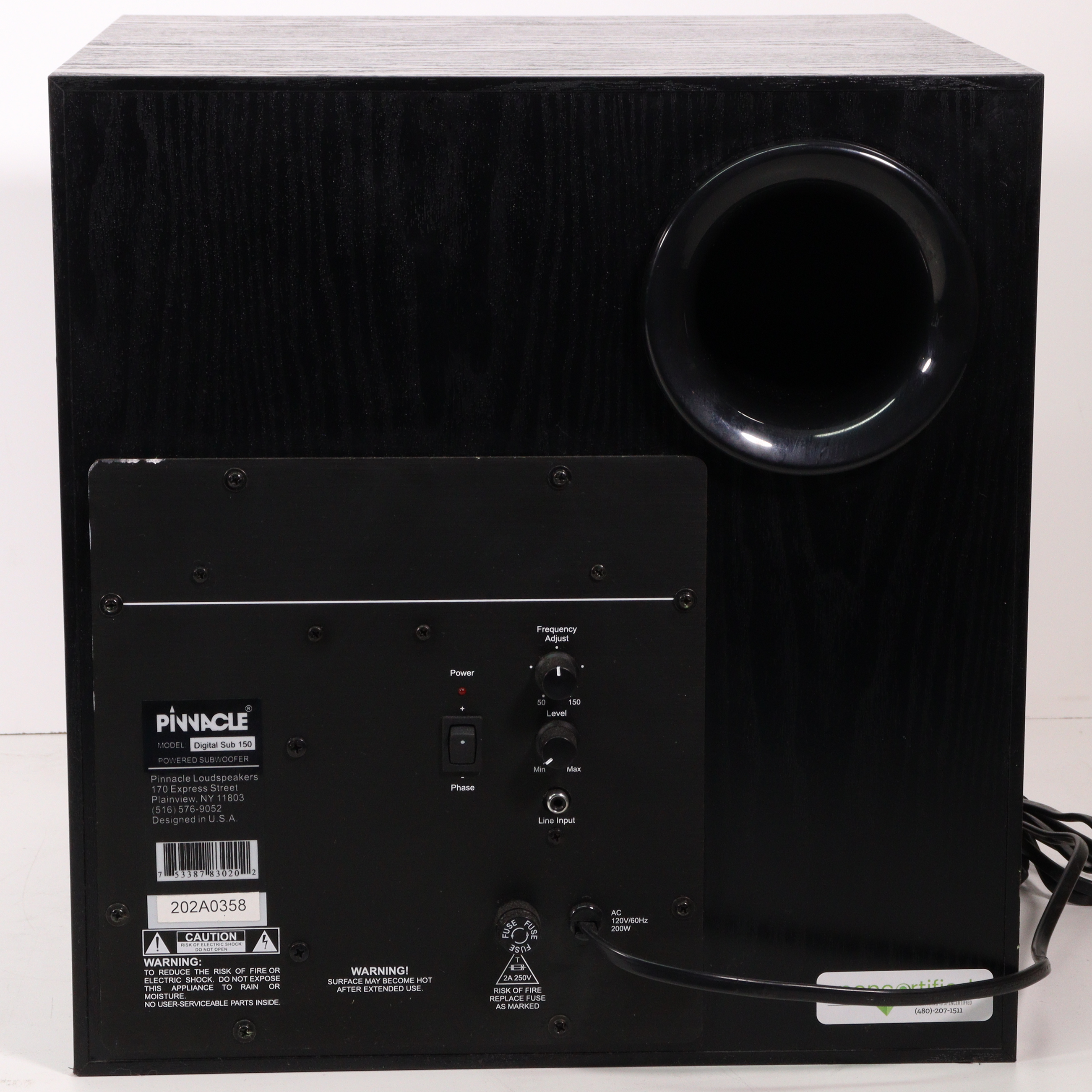PINNACLE Digital Sub 150 Powered Subwoofer — SpenCertified