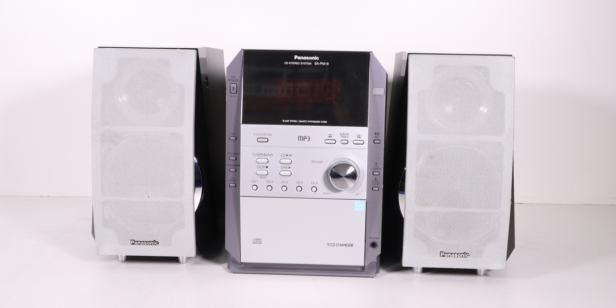 Panasonic 5 CD Changer Stereo System SA-PM19 (With Remote