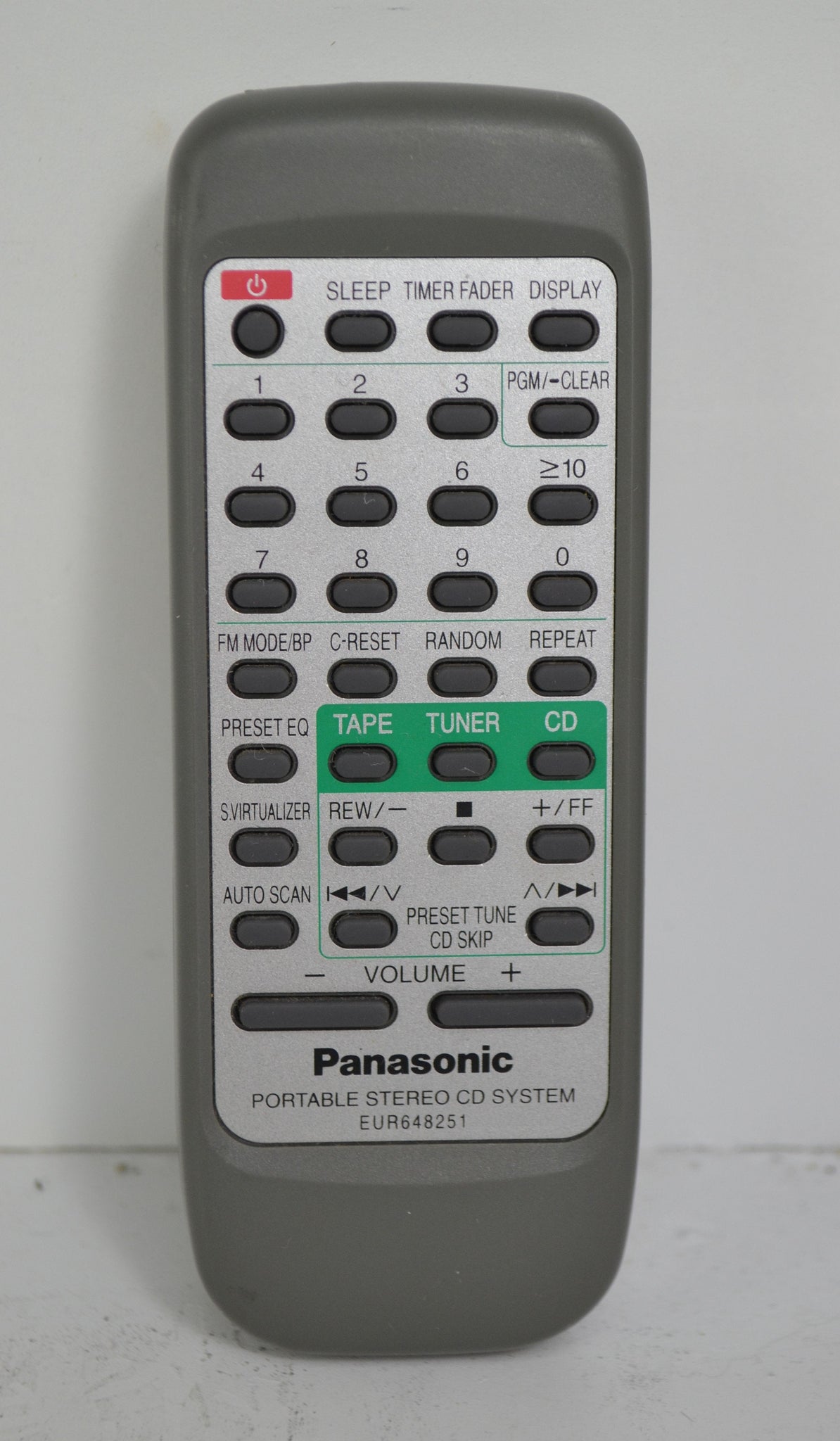 Panasonic CD Stereo Audio System Remote EUR648251